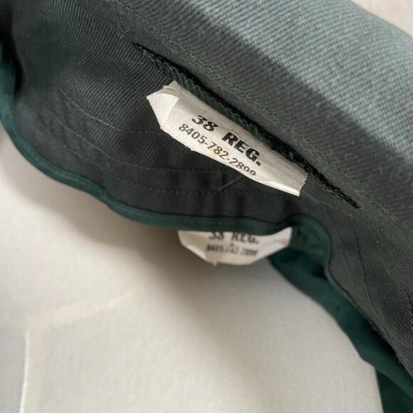 70s Vintage Green Vietnam War Wool Lined Military Trench Coat Size 38 - Picture 8 of 9